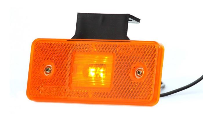 Obrázek zboží světlo poziční  LED 12+24V oranžové s držákem