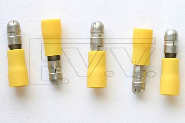 konektor kolík kulatý žlutý