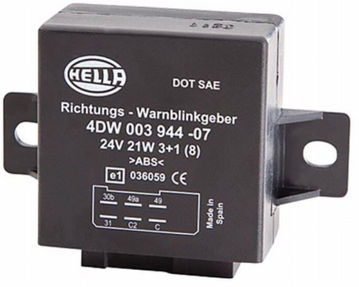 přerušovač 24V  6pól, 3+1(8)x21W