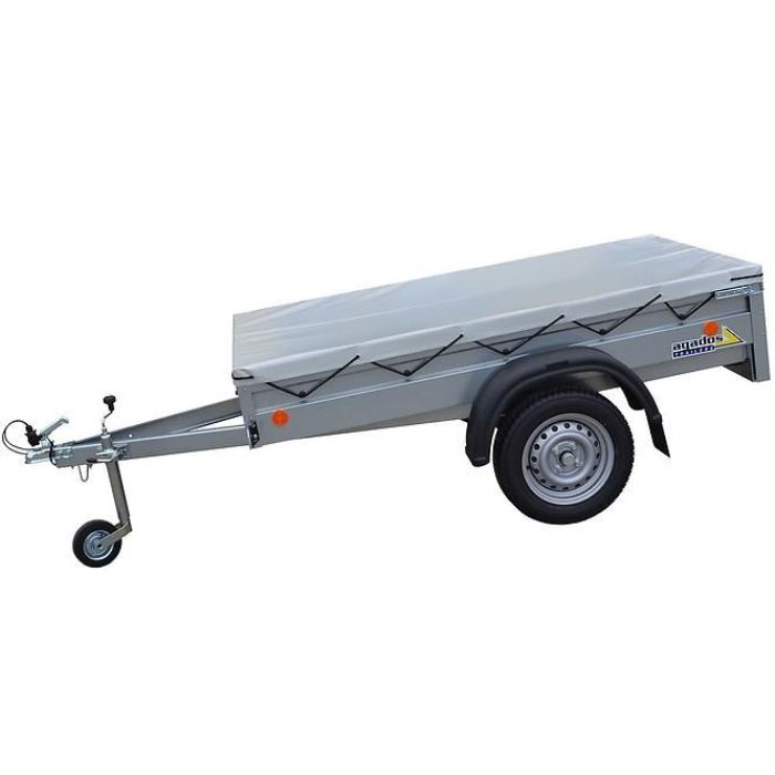 Obrázek zboží Plachta na přívěsný vozík AGADOS HANDY 7, šedá 1,33 x 2,12 m, výška bočnice 6 cm. Barva šedá.